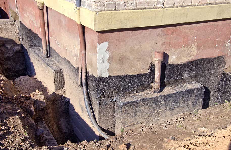 Foundation Repair in work